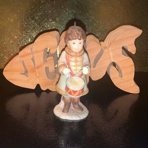 Vintage 1986 3”1/2 SCHMID DRUMMER BOY Bisque Figurine By B. Shackman - Nice!